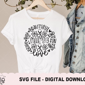Krankenschwester Typografie SVG, Digital Download ONLY, Handgezeichnetes svg Design, Healthcare svg