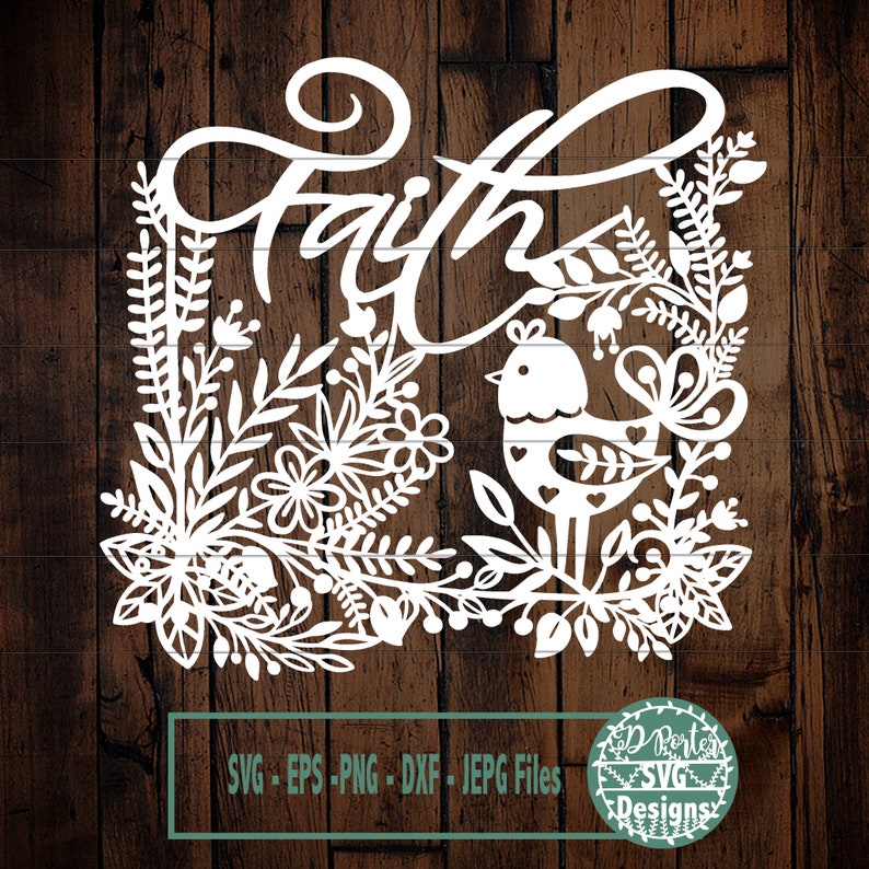 Download Faith SVG cameo cricut cut file bible paper cut svg flowers | Etsy
