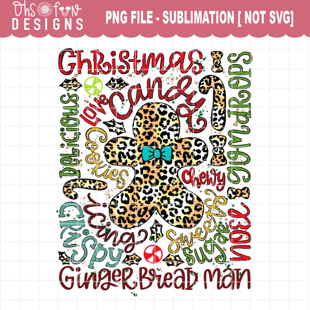 Christmas Gingerbread Sublimation PNG Digital Download Only - Etsy