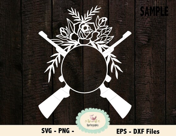 Download Monogram flower shotgun SVG hunting rifle SVG cut files | Etsy
