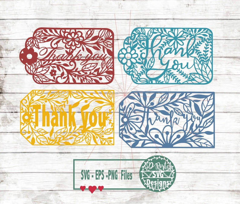 Download Thank you tag SVG PNG BUNDLE wedding part tag cameo svg | Etsy