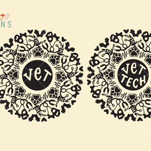 Vet tech Mandala, Svg file, DIGITAL DOWNLOAD ONLY, Veterinarian mandala, health care tshirt design, essential worker svg