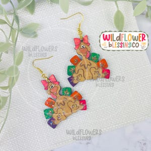 Thanksgiving Turkey Dangle Earring SVG file for Laser Machine, Digital Download Only, Cut and Engrave, Fall Halloween Earring.