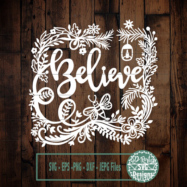Download Believe bible quote paper cut svg svg file download svg | Etsy