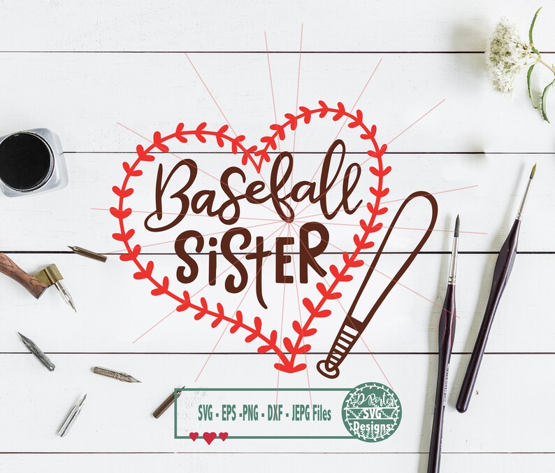 Download Baseball sister SVG PNG cameo cricut cutting file sister ...