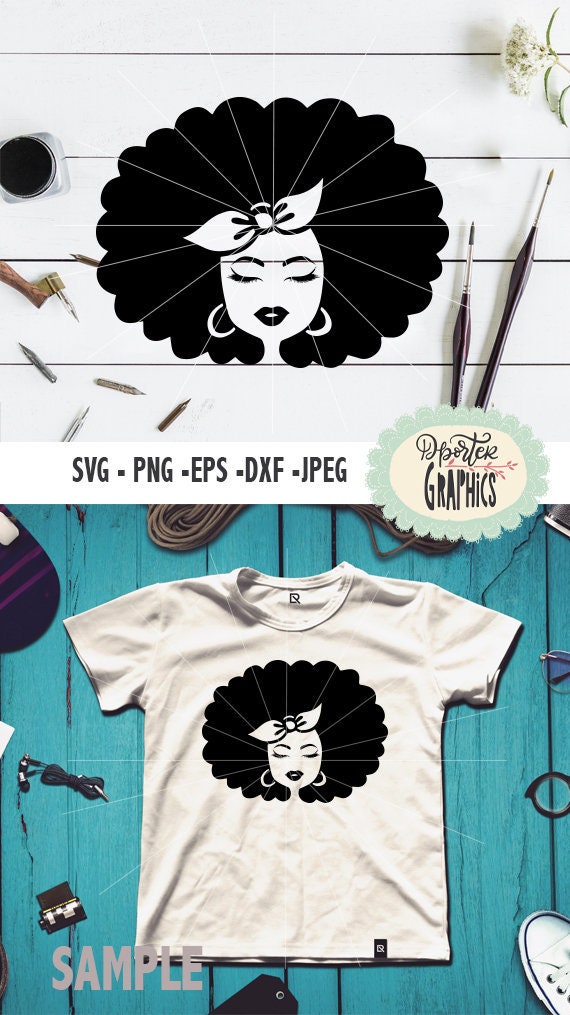 Download Afro girl svg PNG cameo cricut cutting files T-shirt svg. | Etsy