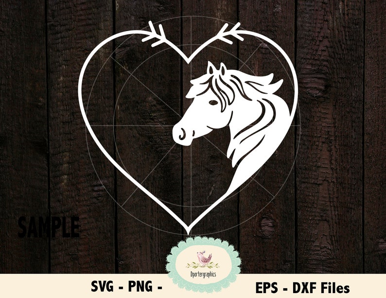 Horse svg heart love horse svg Cameo cricut cut file horse ...