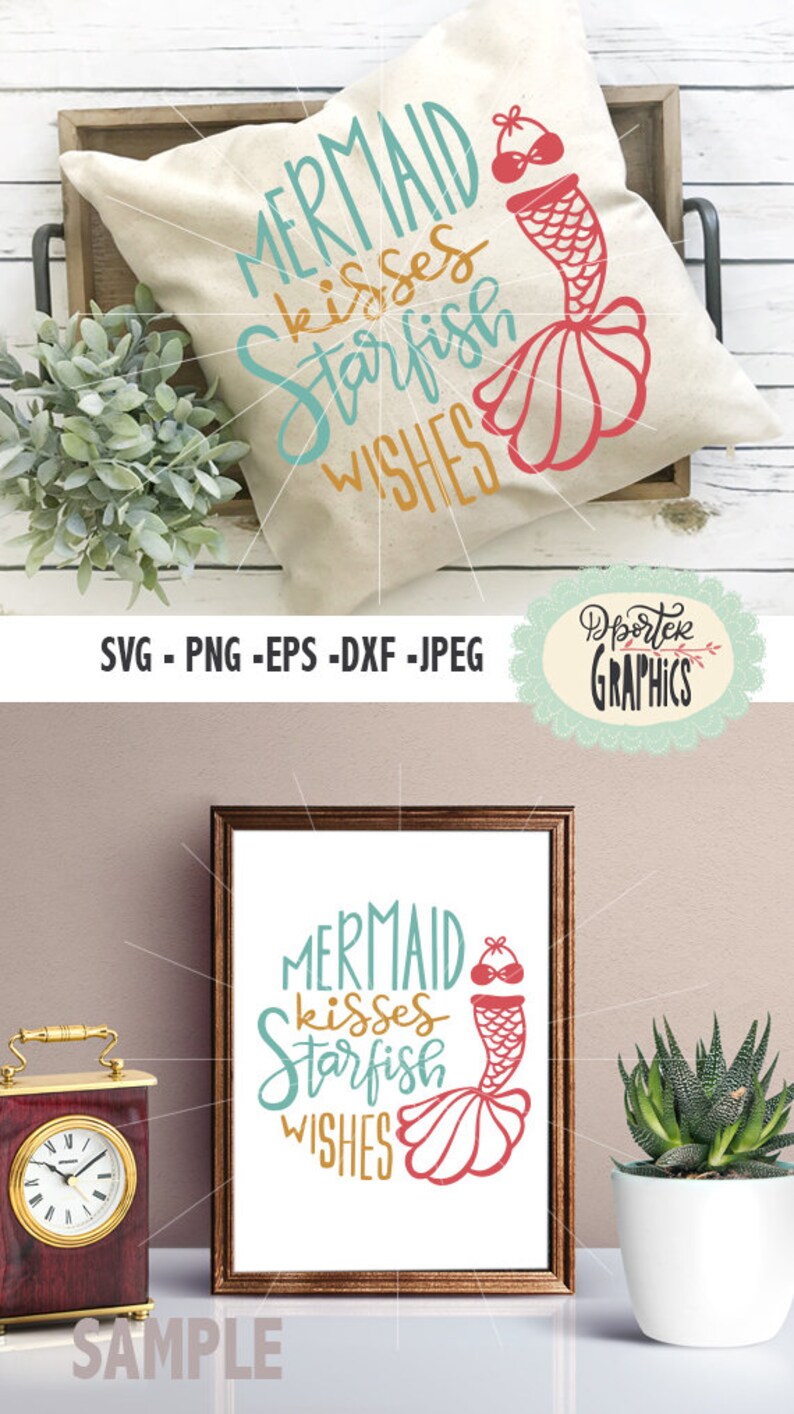 Free Free 157 Mermaid Kisses Starfish Wishes Svg SVG PNG EPS DXF File