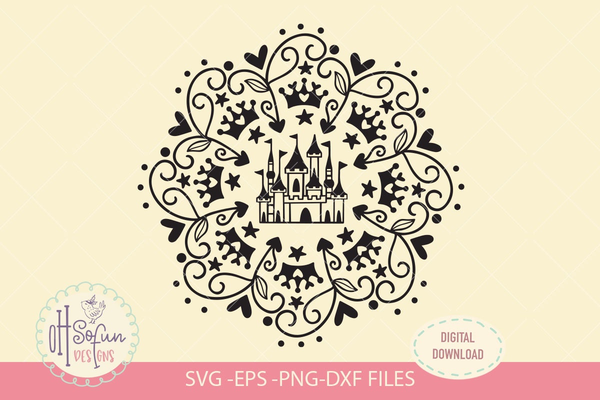 Download Castle mandala SVG file Digital Download ONLY princess | Etsy