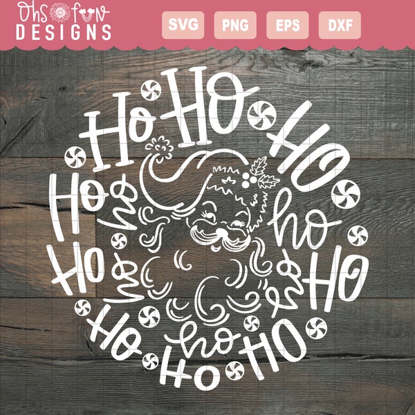 Ho ho ho Santa Claus typography  SVG, Digital Download Only, Vintage Santa Claus svg, Classic Santa Claus svg