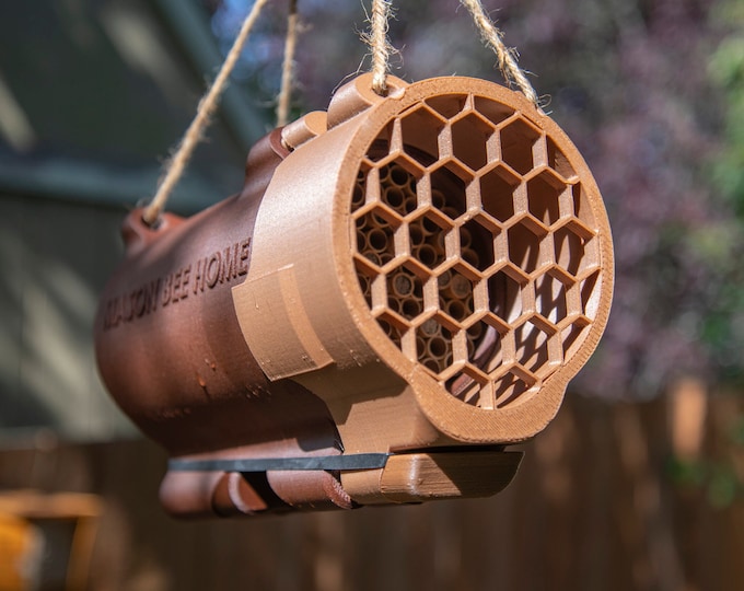 Tube Mason Bee House - Solitary Nesting Hive, Nontoxic Material