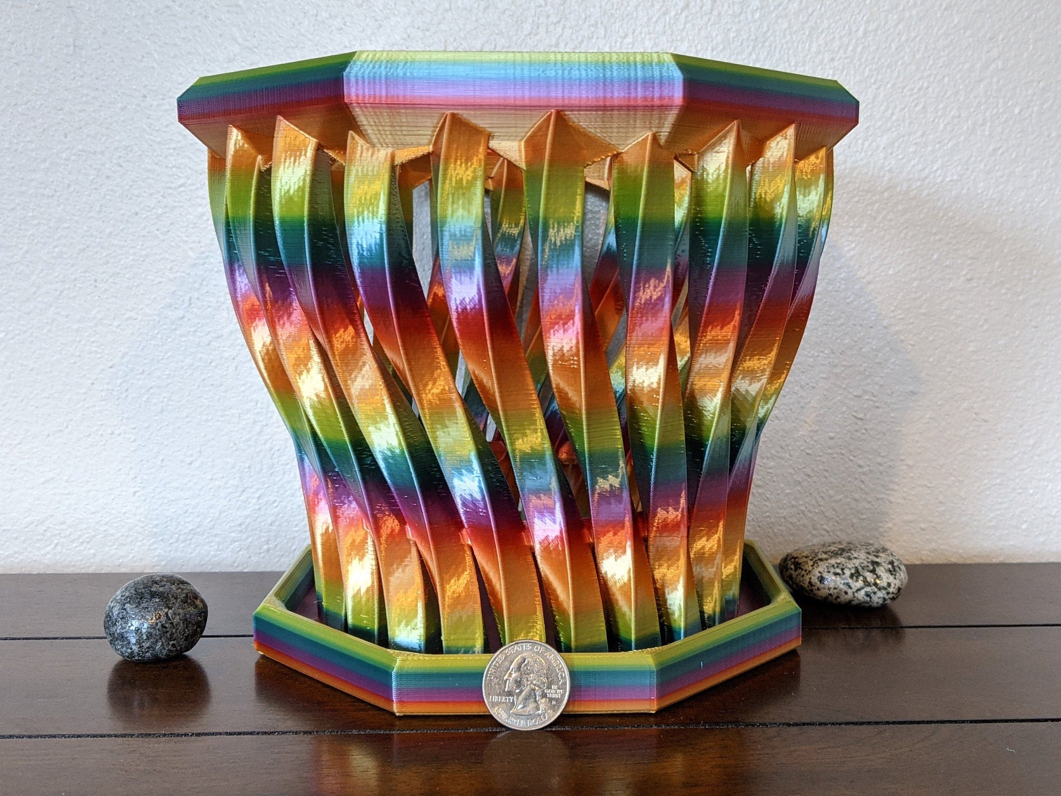 Large 7'' Orchid Pot Twisted Carousel Design Non Etsy