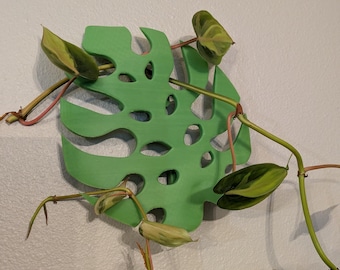 Monstera Leaf Wall Trellis, Modern Plant Wall Decor, Indoor Climbing Plant Support