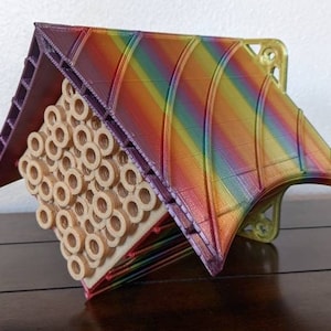 Casa de abejas albañiles de 49 tubos - The Cozy Cottage - Colmena de nido solitario - Material no tóxico