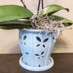 Mini (4&#39;&#39;) Orchid Pot with Butterfly Holes - Nontoxic Material