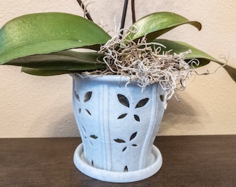 Mini (4 '') Orchideentopf mit Schmetterlingslöchern - Ungiftiges Material