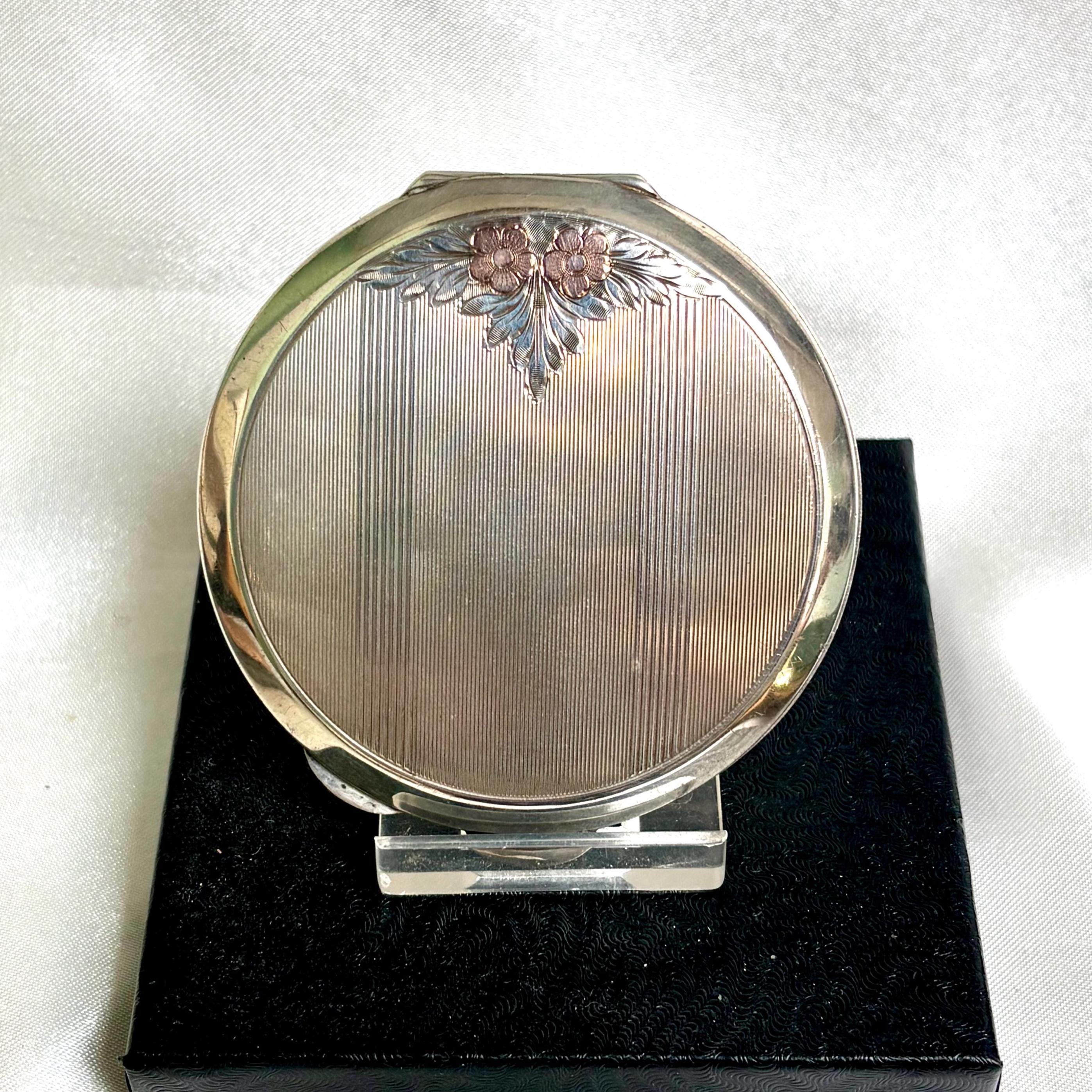 Vintage Sterling Silver Powder Compacts - Etsy