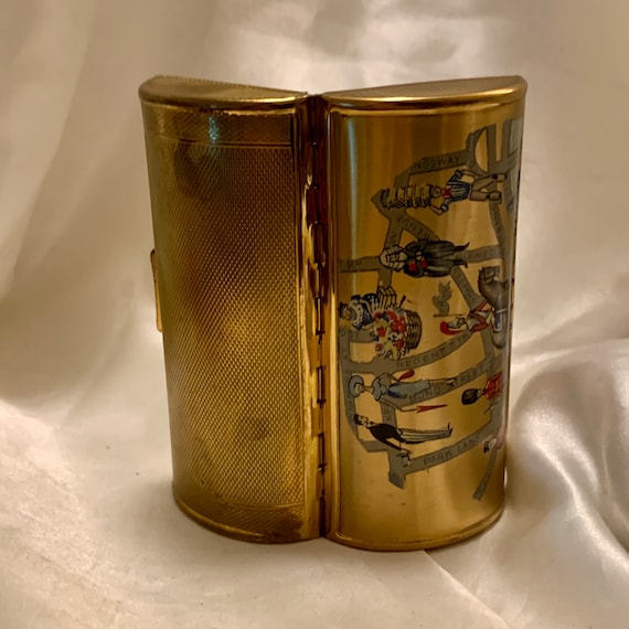 Vintage Kigu cigarette case. Barrel shape with im… - image 7