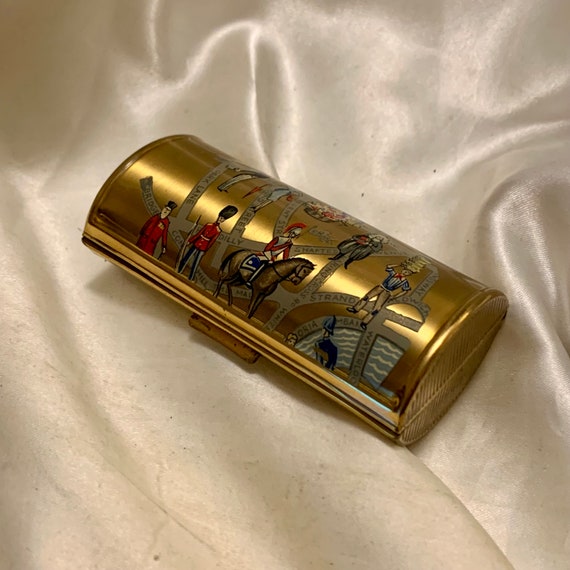 Vintage Kigu cigarette case. Barrel shape with im… - image 1