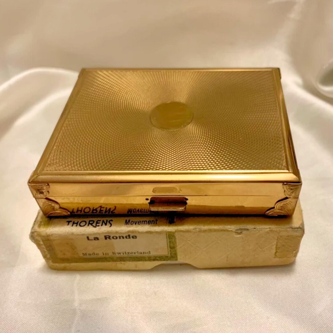 Musical Compact Vintage Agme Musical Compact. Carene Powder Compact. Diamond Cut ...