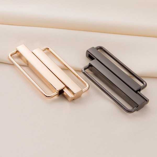 1 styck 20 mm-50 mm (2 tum) Dekorativa spännen / Guldfärgad/Silvermetall / Metallspänne / Kardborreband