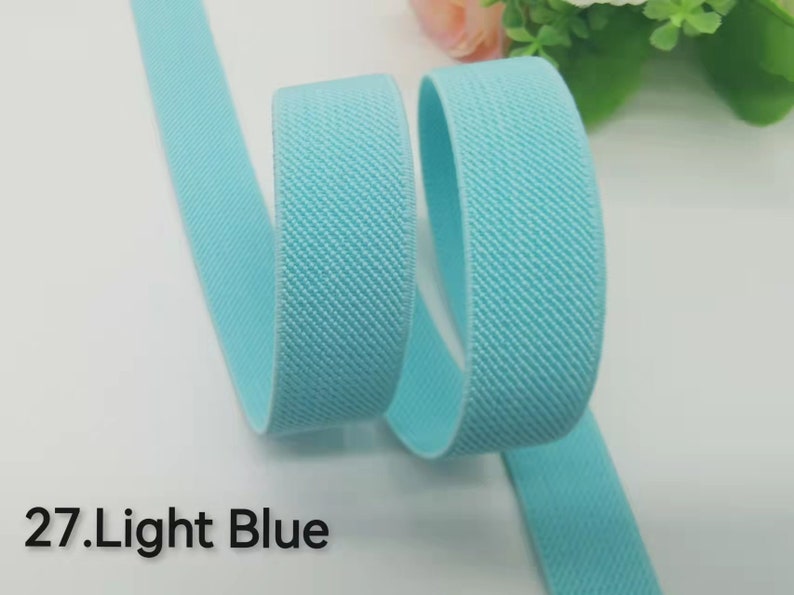 3/4 Inch20mm Wide Colored Double-side Twill Elastic Band, Elastic Trim, Elastic Ribbon, Sewing Elastic,Clothing accessories-1 Yard image 6