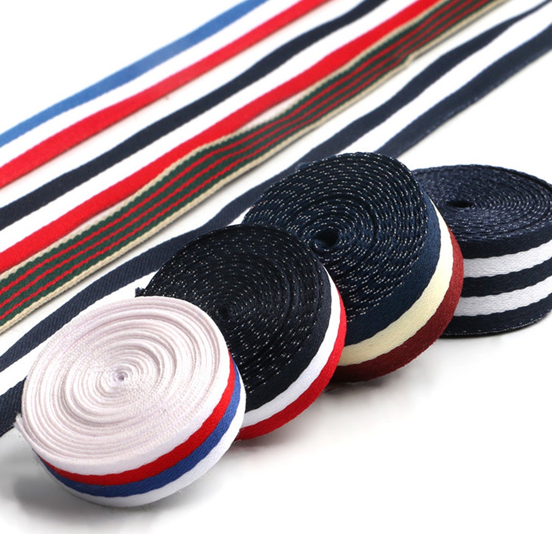 15mm Wide Colour Striped Ribbon, Colour Ribbon, DIY Hem Strip ...