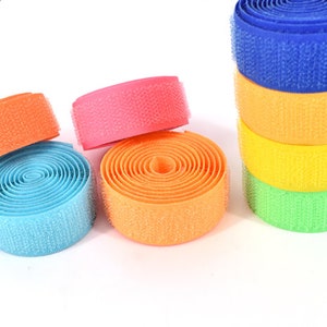 1Pair 2CM Hook and Loop Adhesive Fastener Tape Sewing Tools Polyester Magic Sticker Adesivo Dual Lock Tape No Glue image 3