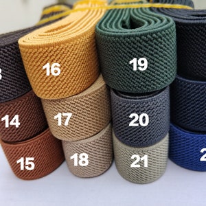 3/4 Inch20mm Wide Colored Double-side Twill Elastic Band, Elastic Trim, Elastic Ribbon, Sewing Elastic,Clothing accessories-1 Yard image 3