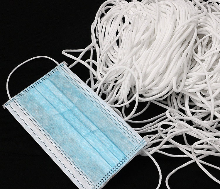 5yards 3mm Face Mask Elastic Band Mask Rope Rubber Band String Mask Ear ...