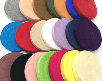 5 Yards / lot 3/8 « 10mm Ruban élastique Solid FOE Fold Over Elastics Spandex Satin Band Lace Sewing Trim DIY Pick color