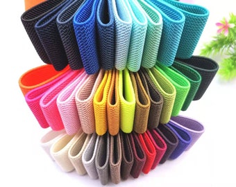 1-1/4 Inch(30mm) Wide Colored Double-side Twill Elastic Band, Elastic Trim, Elastic Ribbon, Sewing Elastic,Clothing accessories-1 Yard
