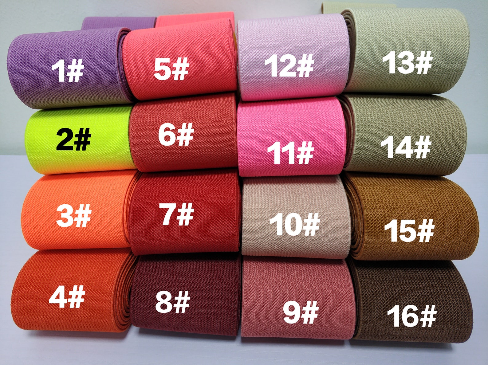 2-1/4 Inch(60mm) Wide Colored Double-side Twill Elastic Band, Elastic ...