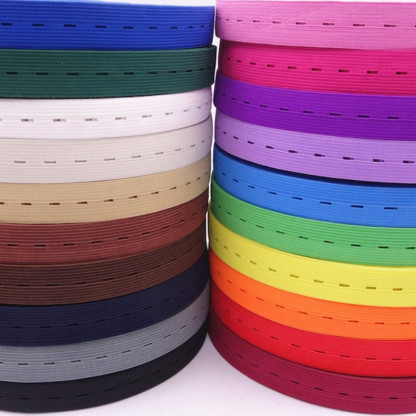 5/8”（18mm） Colored Buttonhole Elastic band,Face mask DIY， Clothing accessories 1 yards