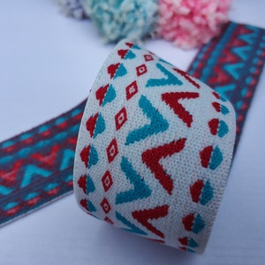 1.5Inch 38mm Wide Jacquard Elastic Band, Elastic Trim, Waistband Elastic,Sewing Elastic,Clothing accessories-1 Yard