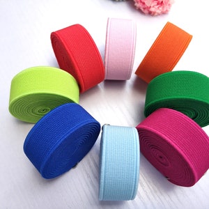 3 Inch 75mm Wide Colored Double-side Twill Elastic Band // Waistband Elastic  //heavy Duty Elastic // Sewing Elastic 1 Yard 