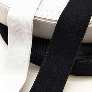 1.5Inch 40mm Wide WHITE & BLACK Jacquard Elastic Band, Elastic Trim, Waistband Elastic,Sewing Elastic,Clothing accessories-1 Yard