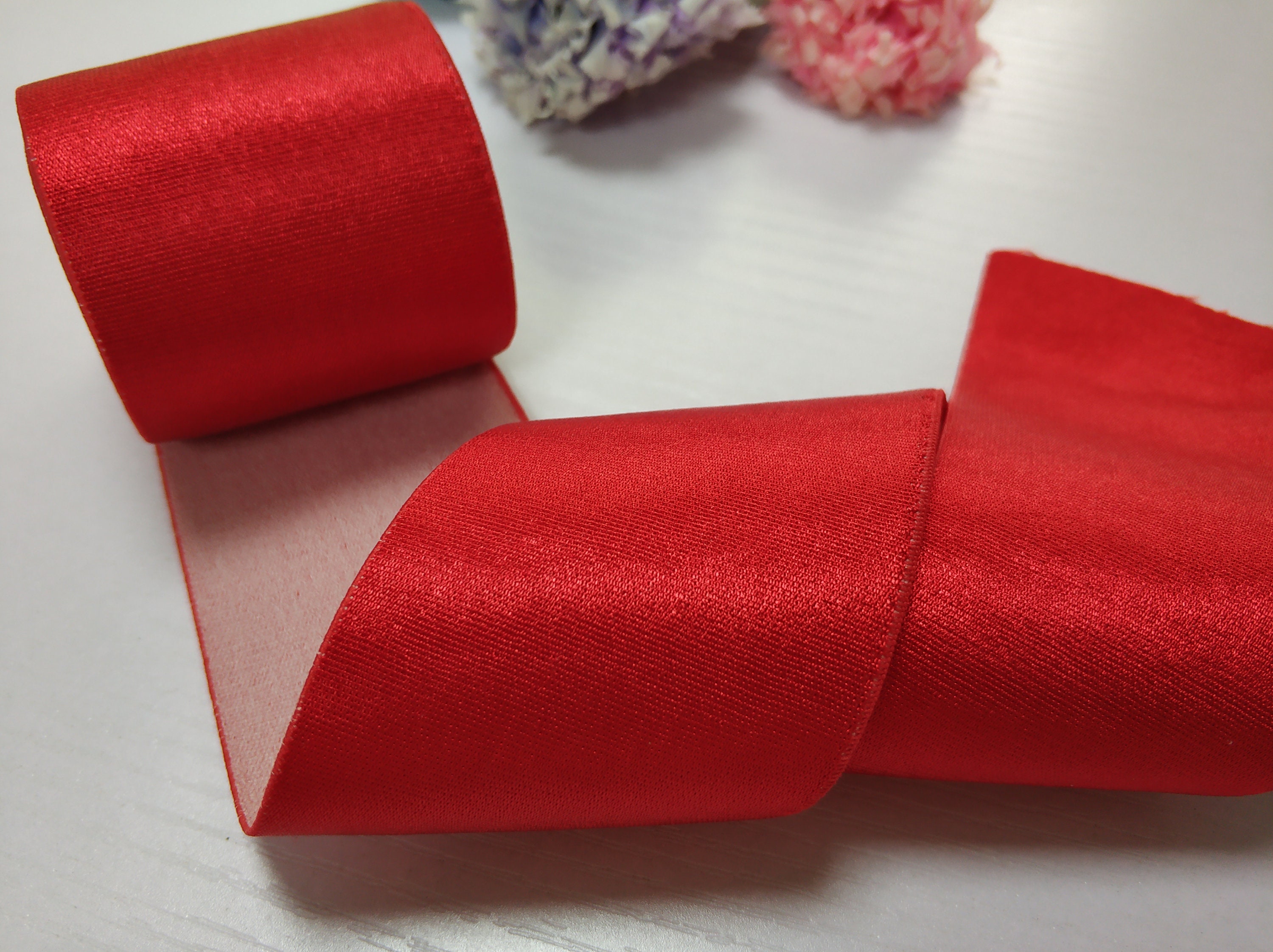 60mm Wide Colored Mercerized Soft Elastic Band, Elastic Trim, Elastic ...