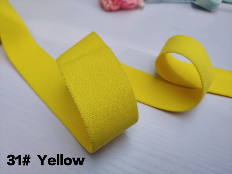 30mm Wide Colored Soft Elastic Band, Elastic Trim, Elastic Ribbon, Sewing Elastic,Clothing accessories-1 Yard image 6