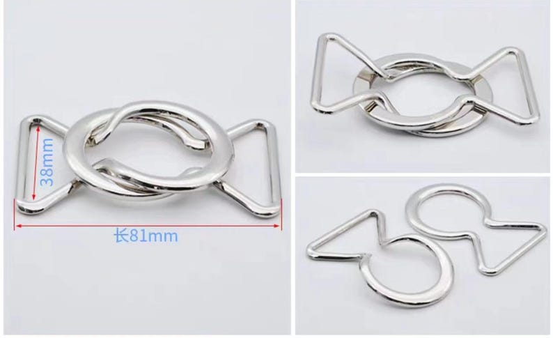 Metallic Loop Buckle 1 Piece 20mm-38mm (1.5 Inch) Decorative Closure Buckles / Gold /silver ...