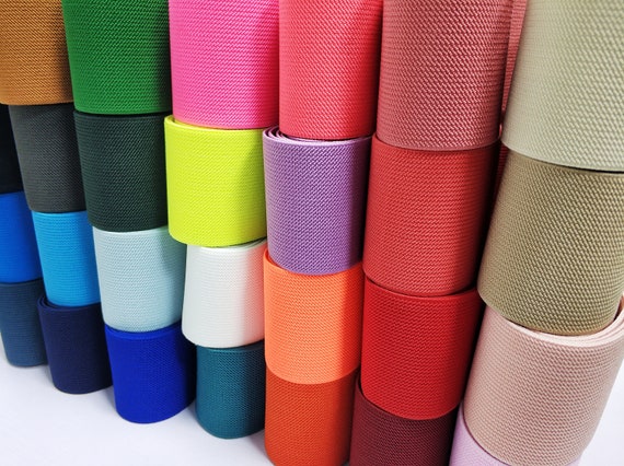 2-1/4 Inch60mm Wide Colored Double-side Twill Elastic Band