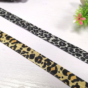 5/8&quot;(15mm) Leopard print Elastic Band, Waistband Elastic, Sewing Elastic, Clothing accessories -1 Yard
