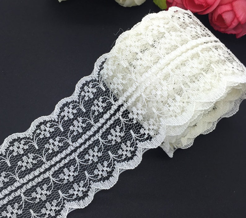 JESEP YONG 25 Yards Purple Elastic Ruffle Ribbon For Sewing 3/4 Inch Stretch Organza Lace Trim Crochet Elastic Band Clothing And Garment For DIY Headband Clothes Embellishment Hat