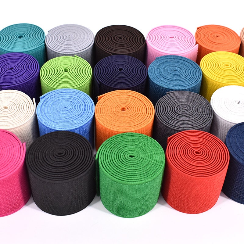 2inch 50mm Wide Colored Double-side Elastic Band Elastic - Etsy