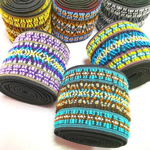 2Inch 50mm Jacquard Elastic band, Waistband Elastic, Sewing Elastic, Clothing accessories-1 Yard