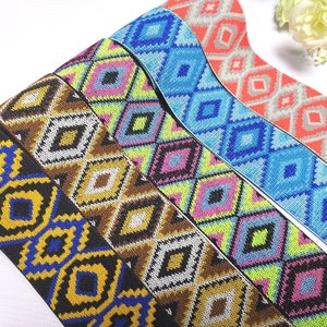 2Inch 50mm Wide Jacquard Elastic Band, Elastic Trim, Waistband Elastic,Sewing Elastic,Clothing accessories-1 Yard