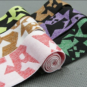 1.5 Inch 40mm Jacquard Elastic band, Waistband Elastic, Sewing Elastic, Clothing accessories-1 Yard