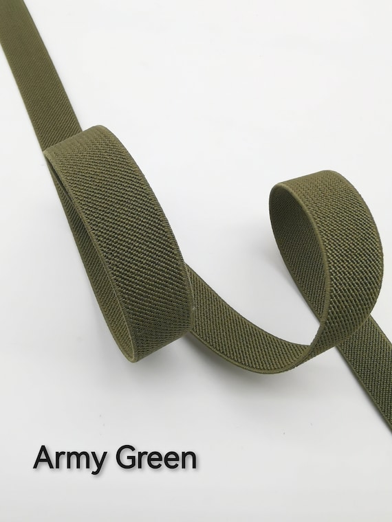 ICraft 2-Inch Wide Twill Elastic Band – Army Green, 2 Yards Long, Double-Sided, For Waistbands & Crafts - View #9