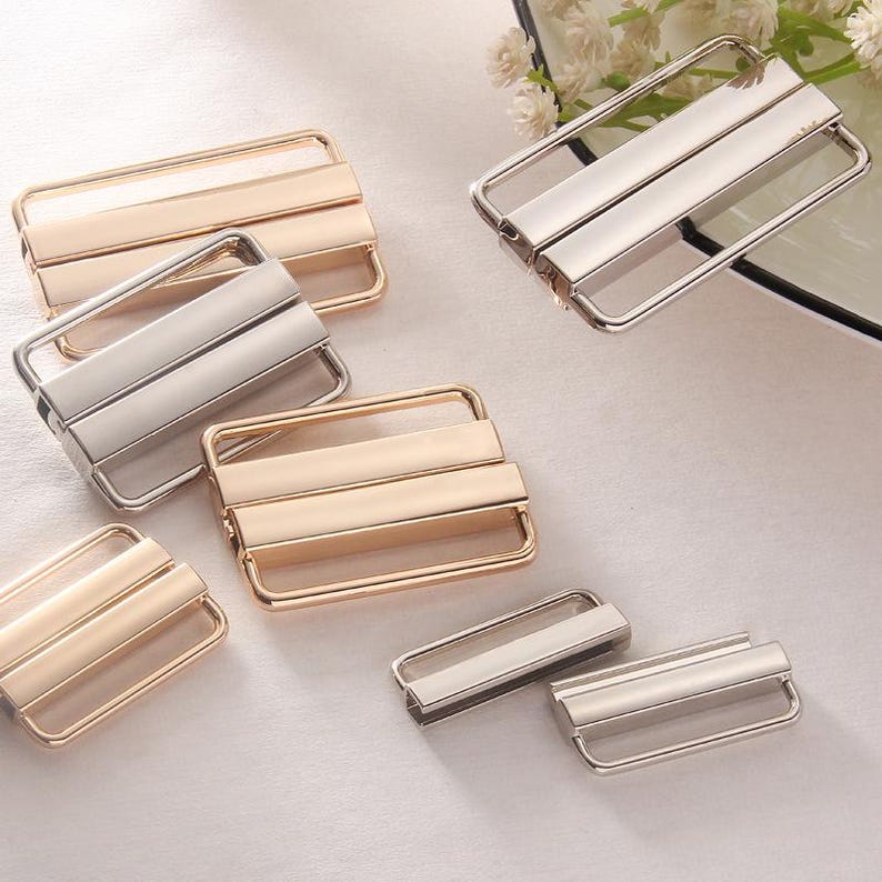 Metallic Loop Buckle 1 Piece 20mm-50mm (2 Inch) Decorative Closure Buckles / Golden/silver ...