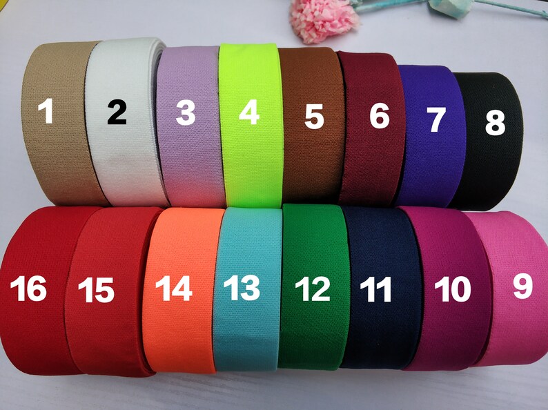 30mm Wide Colored Soft Elastic Band, Elastic Trim, Elastic Ribbon, Sewing Elastic,Clothing accessories-1 Yard image 4